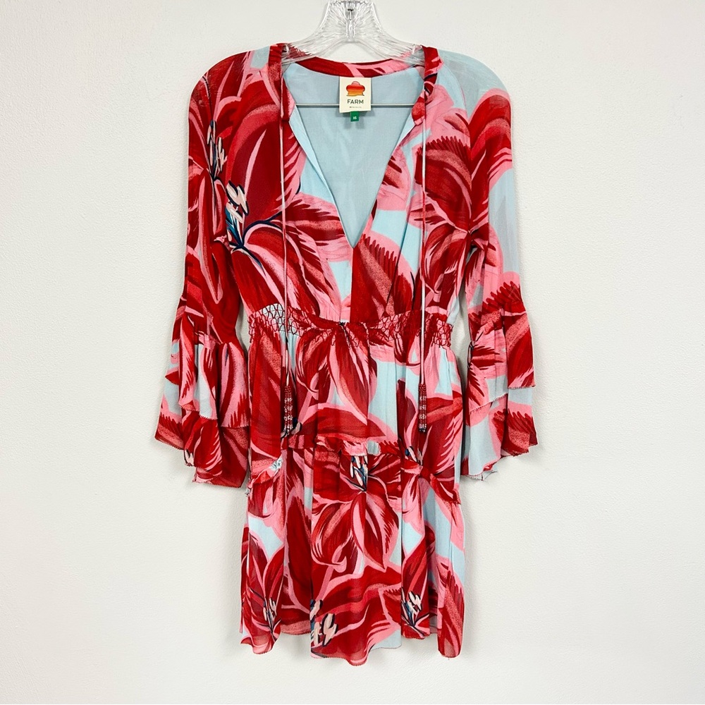 FARM RIO 🌺 Floral Mini Dress - Size XS